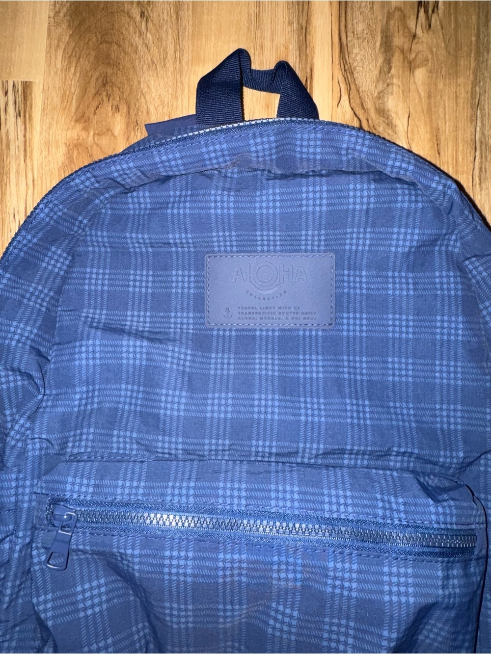 ALOHA Collection Blue Plaid Everyday Backpack - Picture 6 of 7